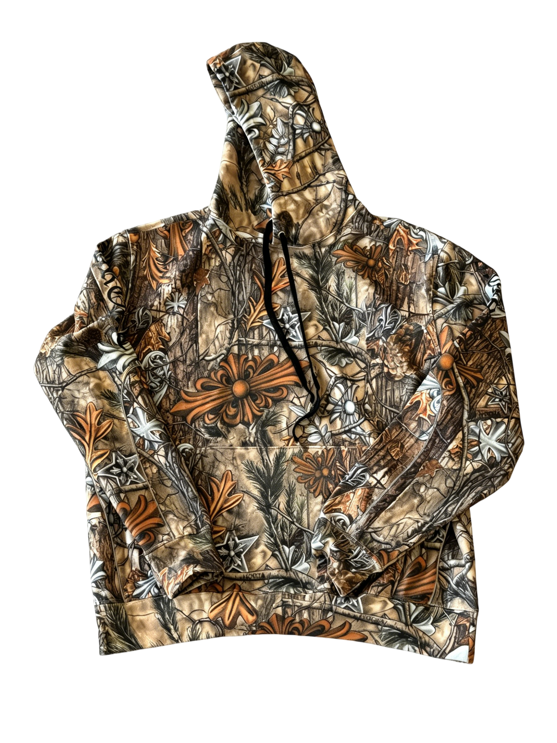 hoodies-13back Chrome HeartsChrome Hearts Leather Cross Sweatshirt - Image 1